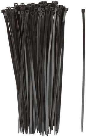 Хомуты нейлоновые для проводов, черные 100 шт., 4,8х250 мм - 60355 РОС