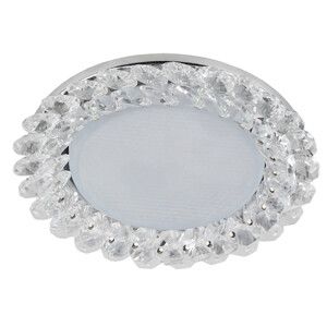 Светильник точечный встраиваемый под лампу DK84 13Вт GX53 хром/прозрачный | Б0020573 ЭРА