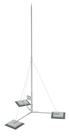 Мачта вольностоящая молниеприемная составная TVMR-H8.1 HD H=8.1м неразборное осн. сталь гор. оцинк. КМ MA0396 КМ-Профиль
