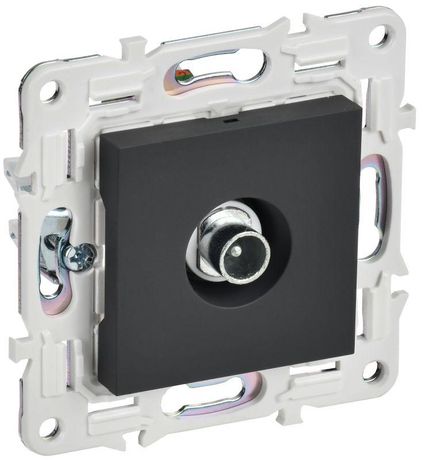 Розетка телевизионная проходная TV SKANDY SK-A17G графит IEK SK-A10-P-K53