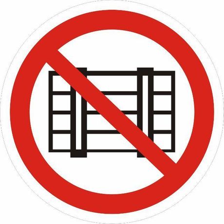 Знак P 12 ''Запрещается загромождать проходы и (или) складировать'' 200х200 мм, пленка самоклеящаяся ГОСТ Р 12.4.026-2015 - an-p-12 EKF