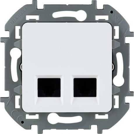 Розетка компьютерная 2-м Inspiria RJ45 кат.6 UTP механизм бел. Leg 673840 Legrand