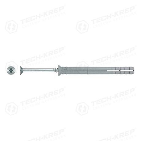 Дюбель-гвоздь 8х80 пот. манжета (полипропилен) (50 шт) - ведро ( 0,553 кг) | 104745 Tech-KREP