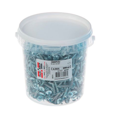 Саморез ШСММ 4,2х25 (1000 шт) - ведро ( 2,088 кг) | 100104 Tech-KREP