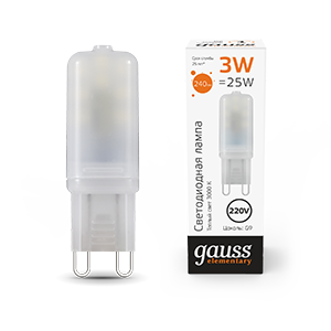 Лампа светодиодная LED 3 Вт 240 лм 3000К AC180-240В G4 капсула теплая пластиковая Elementary Gauss - 14913