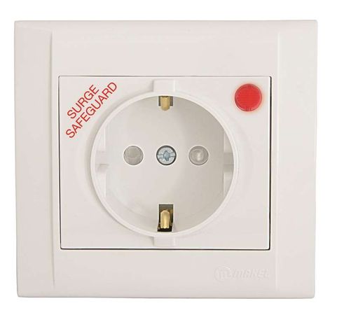 Розетка 1-м СП Defne 16А IP20 с заземл. сетевым фильтром бел. Makel 42001139