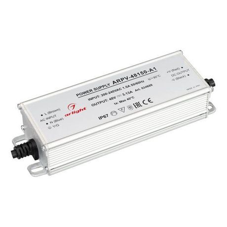 Блок питания ARPV-48150-A1 (48V, 3.13А, 150W) ( IP67 Металл, 3 года) | 034689 Arlight