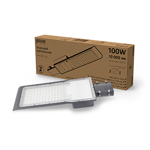 Светильник светодиодный уличный консольный LED ДКУ 100 Вт 10000 Лм 3000К IP65 190-250 В КСС Ш 420х160х57 мм Avenue Gauss - 629534100