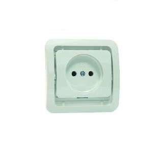 Розетка 1-м СП Mimoza 10А без заземл. вставки бел. Makel 22002