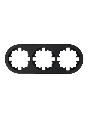 Рамка 3-м OSEN горизонт. круглая черн. бархат LEZARD 744-4200-148