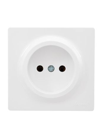 Розетка 1-м ОП LETO без заземл. ПБТ бел. LEZARD 752-0200-121B
