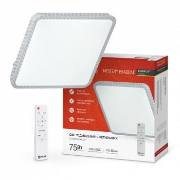 Светильник светодиодный COMFORT MYSTERY КВАДРАТ 75Вт 230В 3000-6500K 6000Лм 550х80мм с пультом ДУ IN HOME - 4690612041872