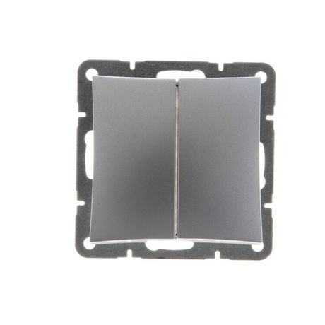 Выключатель 2-кл. СП Дуэт 10А IP20 с индикацией механизм серебр. SchE WDE000353 APC