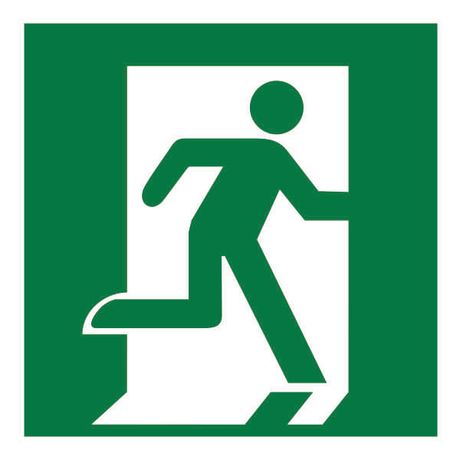 Знак безопасности PS-15164.E01-02"Выход здесь (прав.)" Белый свет a21930 BS