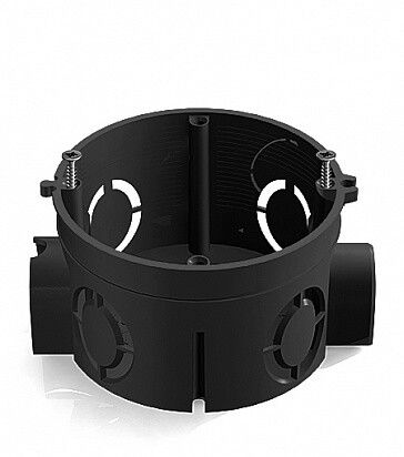 Коробка установочная D68x62мм для скрытого монтажа в кирпичных стенах (с саморезами) черная | 8810003 CHINT