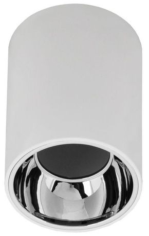 Светильник декоративный 4111 накладной потолочный под лампу GU10 белый/хром пластик IEK - LT-UPB0-4111-GU10-1-K23