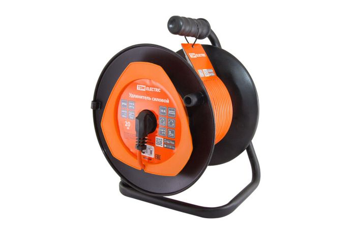 Удлинитель силовой УК10-001 (штепс. гнездо/20м ПВС 2х1,0) | SQ1301-0404 TDM