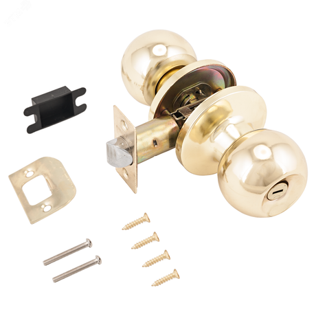 СТАНДАРТ 607 BK GP золото - 9871 Ручка-защелка для межкомнатных дверей ПТК