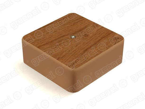 Коробка распределительная для о/п с кабель-каналом 100х100х44мм, IP40, цвет-ОРЕХ (25шт) | GE41221-14 GREENEL