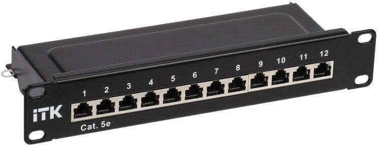 Патч-панель ITK 1U кат.5E STP 12 портов 10дюйм Dual IDC - PP12-1UC5ES-D05-10 IEK