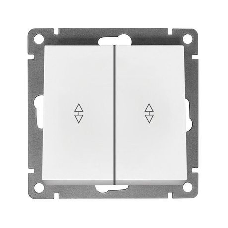 Переключатель проходной 2-кл. СП Афина 10А IP20 механизм бел. UNIVersal A0026 Союз