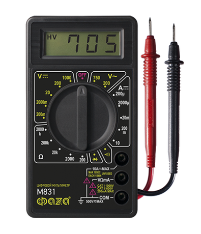 Мультиметр цифровой M831 | 5000391 ФАZА ФАЗА 4895205000391;5000391