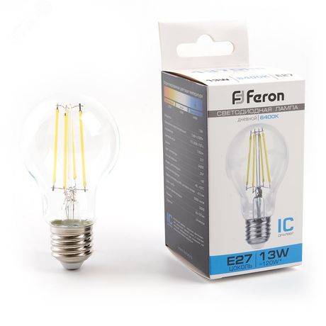 Лампа светодиодная LED 13вт Е27 дневной FILAMENT - LB-613 FERON 48283