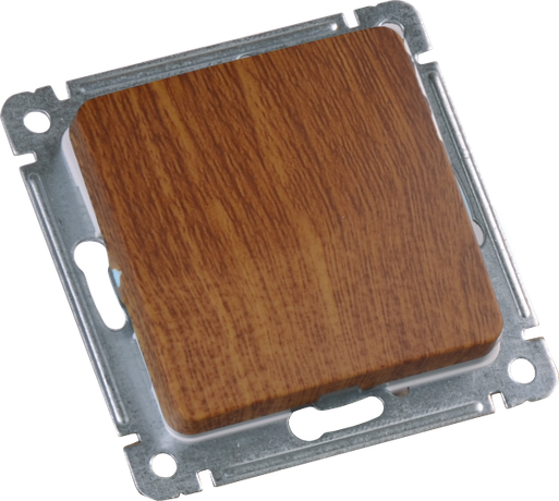 Выключатель скрытой установки, одноклавишный, с самовозвратом, механизм, цвет дуб | ВС10-431-05 HEGEL