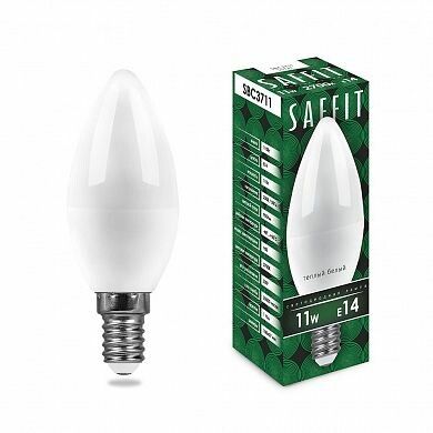 Лампа светодиодная SBC3711 11W 2700K 230V E14 C37 свеча | 55131 SAFFIT FERON