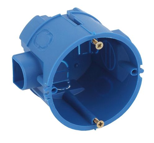 Коробка установочная КУТС 68х60мм для твердых стен саморез. стыковочные узлы IP20 син. Эра Б0039187