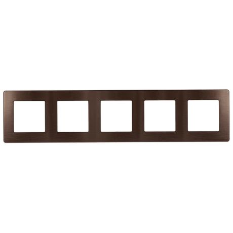 Рамка для розеток и выключателей серия 12 12-5105-13 на 5 постов, сатин, бронза | Б0052546 ЭРА