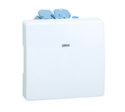 Механизм кнопки клавишной с подсветкой 10А 250В Simon27 бел. 27669-65