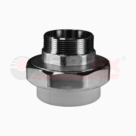 Муфта разъемная 63х2' НР полипропиленовая PPR СЕРАЯ - 10156050Г VALFEX