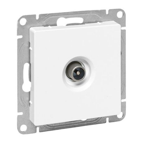 Механизм розетки TV, опроходная, белый Эпика EKF | UP1-SOW-TV-2