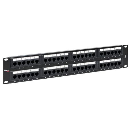 Патч-панель TERACOM PRO 19'' Cat.6 2U неэкранированная UTP 48 портов RJ-45 Dual IDC | TRP-PPNL-6UTP-2U48 EKF