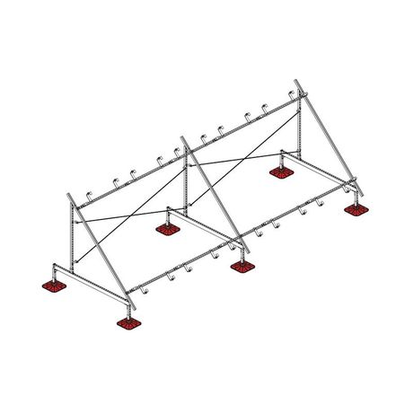 Конструкция опорная для установки нескольк. солнечн. панелей/коллекторов TECHNORAPTOR FOOT KM-TR-F-SSfMMPI-C КМ TR0081 КМ-Профиль
