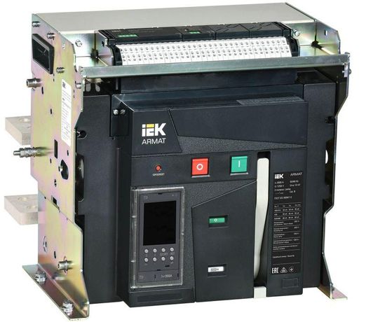 Выключатель автоматический воздушный ARMAT стационарного исполнения 3P типоразмер E 85кА 2000А расцепитель TD с комплектом аксессуаров 220В: мотор привод катушка включения отключения - AR-ACB-3FE-085-2000A-TDCF IEK