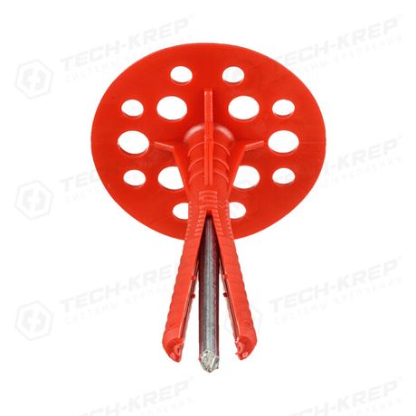 Дюбель для теплоизоляции с мет. гвоздём 10х90 (100 шт) - коробка ( 2,509 кг) | 138604 Tech-KREP