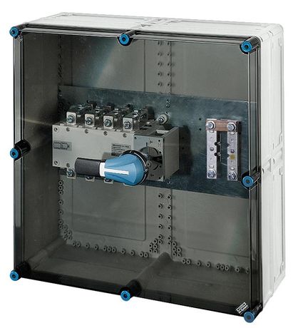 Корпус с 4-полюсным реверс. рубильником 160А PE 300х600х324 PC IP65 (IP69) Mi 7882 сер. HENSEL 20001135