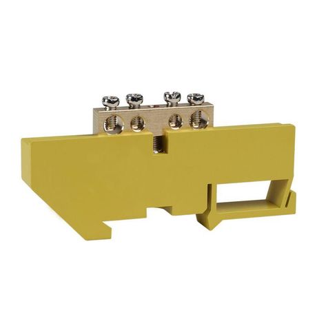 Шина нулевая с изолятором OptiKit BB-D-PE-DIN-4-6х9 желтый | 277853 КЭАЗ