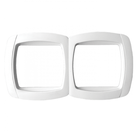 Париж Рамка 2-местная горизонтальная белая EKF Simple | ESM-G-302-10