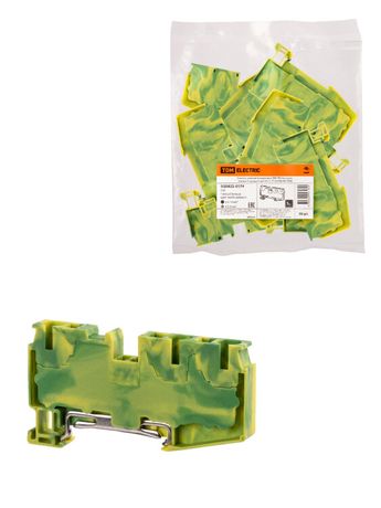 Зажим клеммный безвинтовой ЗКБ PEN быстрого зажима 3 вывода 6 мм2 (Ph-C PT 6-TWIN-PE) | SQ0822-0174 TDM