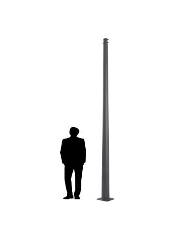 Опора освещения VERTEX 5M T1 RAL 9005 (без ЗДФ) | 4702000300 Световые Технологии