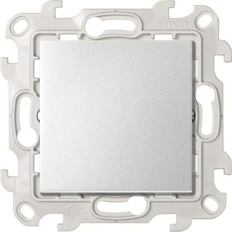 Переключатель (проходной) 10AX 250В цвета алюминий S24 Harmonie | 2450201-033 Simon