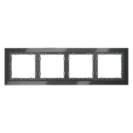 Рамка 4-м S70 стеклян. графит Voltum VLS110407 Voltum арт. VLS110407