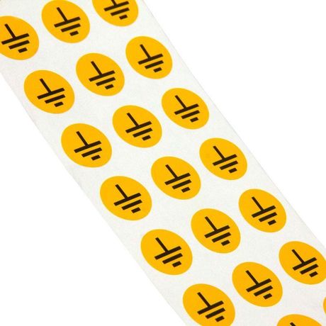 Знак "Заземление" в рулоне круг D10мм полиэстер желт. DKC SL-D10-PE-UV ДКС