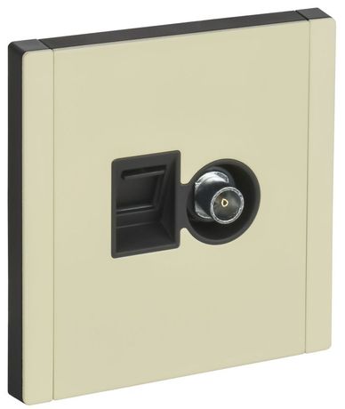 Розетка 2-м FORTE&PIANO FP836M TV + RJ45 кат.5E сл. кость IEK FP-AK20-1-M-K41 IEK (ИЭК) арт. FP-AK20-1-M-K41