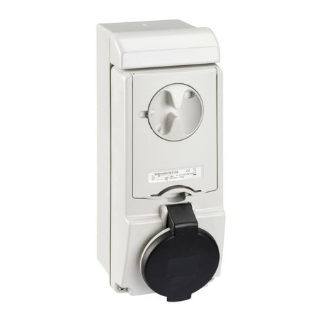 НАСТЕННАЯ РОЗЕТКА UNIKA С ДЕРЖ ПРЕДОХР 16A 3PNE 480-500 IP44 | 83138 Schneider Electric