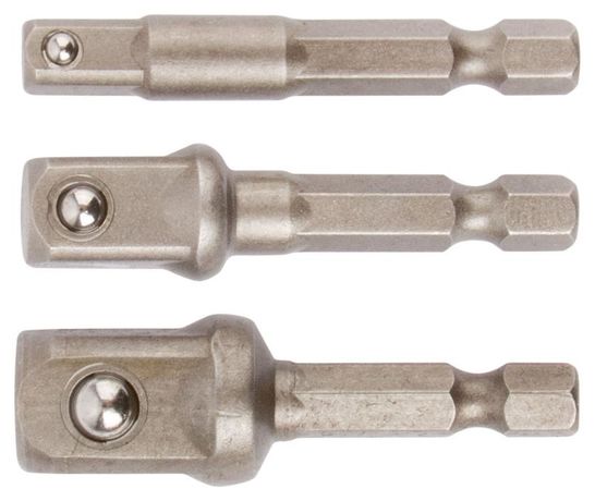 Набор адаптеров под головки с хвостовика U-типа биты легированная сталь (3 предмета) КУРС 57952