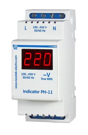 Однофазный цифровой индикатор напряжения РН-11 - 3425600110 НовАтек-Электро